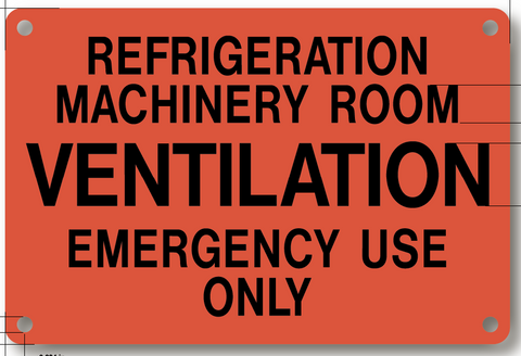 Ventilation Control Switch Placard, 4"x6"