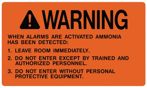 Warning, Alarms Activated Placard, 4" X "6